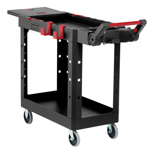 Heavy-Duty Adaptable Utility Cart, 2 Tiers, 25-1/5" x 36" x 51-1/2", 500 lbs. Capacity The Estey Group