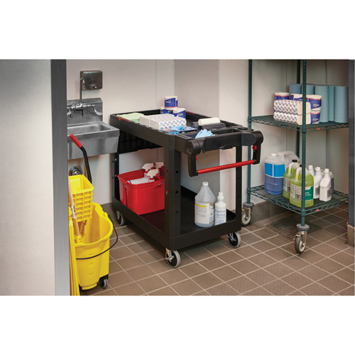 Heavy-Duty Adaptable Utility Cart, 2 Tiers, 25-1/5" x 36" x 51-1/2", 500 lbs. Capacity The Estey Group