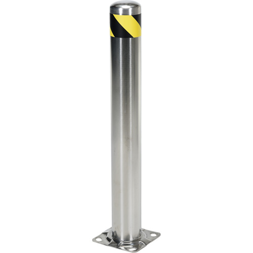 Butoir de s&eacute;curit&eacute;, Acier inoxydable, 36" h x 8" la, Argent The Estey Group