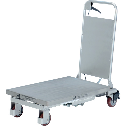Manual Hydraulic Scissor Lift Table, 27-1/2" L x 17-5/8" W, Partial Stainless Steel, 400 lbs. Capacity The Estey Group