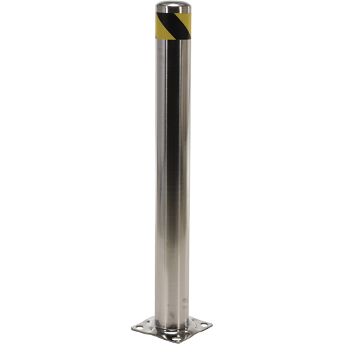 Butoir de s&eacute;curit&eacute;, Acier inoxydable, 42" h x 8" la, Argent The Estey Group