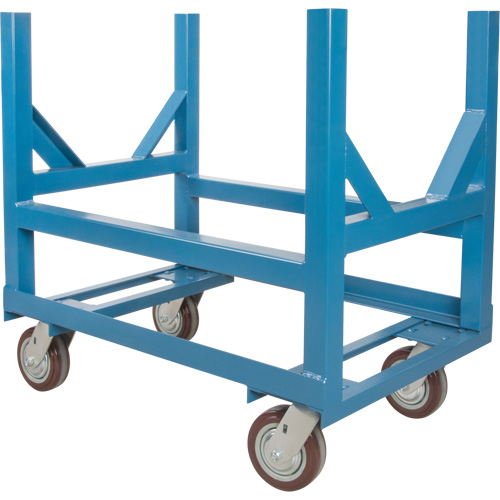 Chariot &agrave; berceaux pour tuyaux et barres, 24" lo x 24" la x 34" h, Capacit&eacute; de 2500 lb, Roue Polyur&eacute;thane The Estey Group