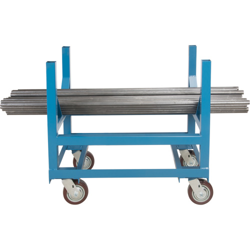 Chariot &agrave; berceaux pour tuyaux et barres, 24" lo x 24" la x 34" h, Capacit&eacute; de 2500 lb, Roue Polyur&eacute;thane The Estey Group