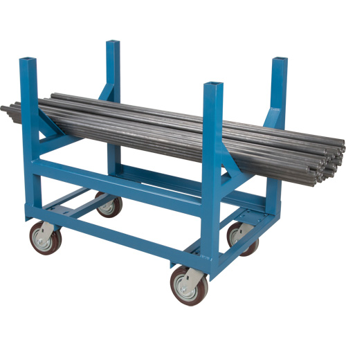 Chariot &agrave; berceaux pour tuyaux et barres, 24" lo x 24" la x 34" h, Capacit&eacute; de 2500 lb, Roue Polyur&eacute;thane The Estey Group