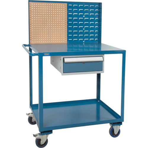 Chariot de service mobile, 2 Tiers, 24" la x 57" h x 40" p, Capacit&eacute; 1200 lb The Estey Group