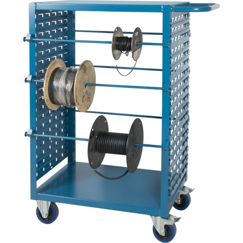 Chariot mobile pour mat&eacute;riaux bobin&eacute;s, Acier, 6 Montants, 21" la x 48" h x 38" p, Capacit&eacute; de 1200 lb The Estey Group