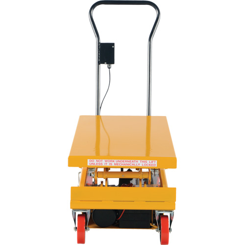 DC Powered Hydraulic Scissor Lift Elevating Cart, Steel, 39-3/4" L x 20-1/2" W, 1000 lbs. Capacity The Estey Group