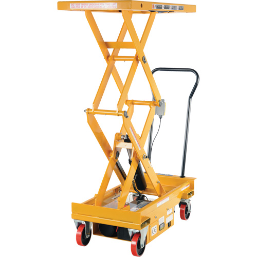 DC Powered Hydraulic Scissor Lift Elevating Cart, Steel, 39-3/4" L x 20-1/2" W, 1000 lbs. Capacity The Estey Group