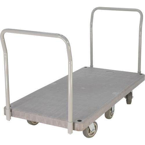 Heavy Duty Plastic Platform Truck, 60" L x 30" W, 3000 lbs. Cap., Polyurethane Wheels The Estey Group