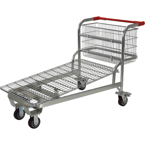 Chariot en treillis emboîtable, Acier, 28-3/4" x 37-1/16" x 59-5/8", Capacit&eacute; 275 lb The Estey Group