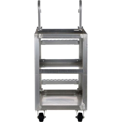 Stockpicker Truck, Aluminum, 21-7/8" W x 40" D, 3 Shelves, 660 lbs. Capacity The Estey Group