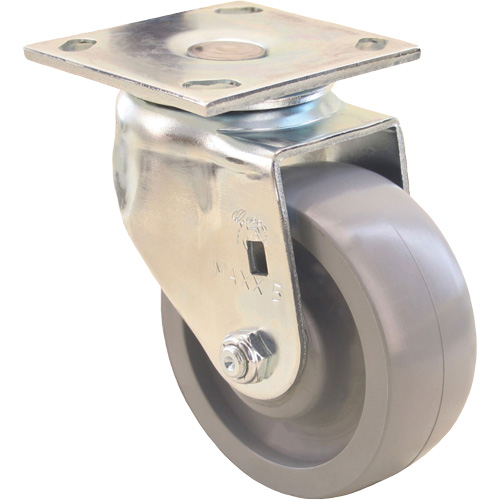 Max9 Directional & Wheel iLock Caster, Swivel with Brake, 5" (127 mm), Envirothane Grey-WOW, 1000 lbs. (453.6 kg.) The Estey Group