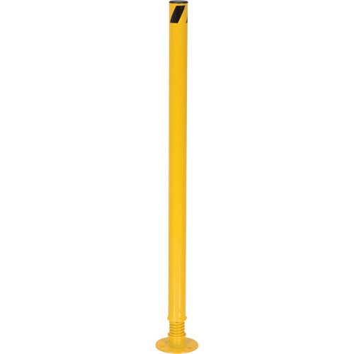 Borne de protection &agrave; ressort, Acier, 42" h x 2-1/8" la, Jaune The Estey Group