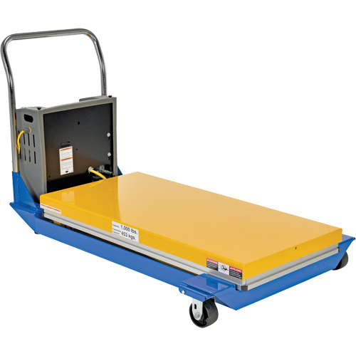 Table &eacute;l&eacute;vatrice aliment&eacute;e c. c. et manuelle &agrave; ciseaux, Acier, 48" lo x 24" la, Capacit&eacute; 1000 lb The Estey Group