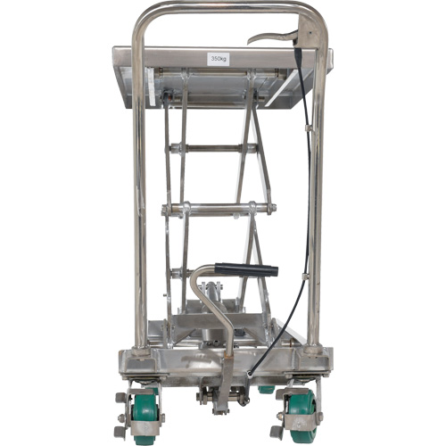 Manual Hydraulic Scissor Lift Table, 36-1/4" L x 19-3/8" W, Stainless Steel, 600 lbs. Capacity The Estey Group