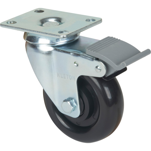 Roulette, Pivotant avec frein, 4" (101,6 mm), Polyol&eacute;fine, 250 lb (113,4 kg) The Estey Group