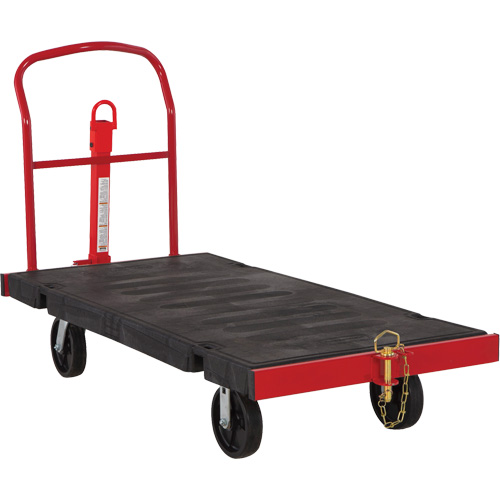 Towable Platform Cart, 64-1/4" L x 30-1/2" W, 2500 lbs. Cap., Polyolefin Wheels The Estey Group