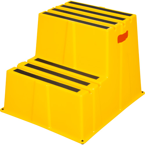 Escabeau industriel, 2 marches, 26" x 22-7/16" x Hauteur 19-11/16" The Estey Group