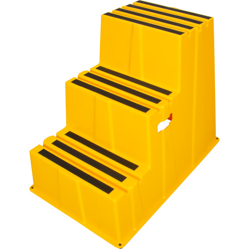 Industrial Step Stool, 3 Steps, 34-13/16" x 22-7/16" x 28-1/2" High The Estey Group