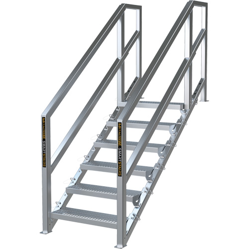 SmartStairs 6-10 Steps Modular Construction Stair System, 75" H The Estey Group
