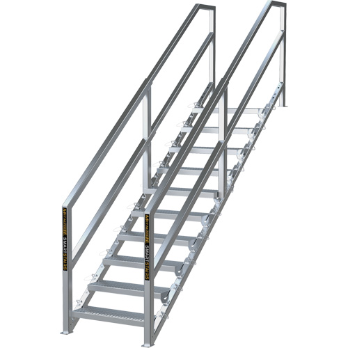 SmartStairs 6-10 Steps Modular Construction Stair System, 75" H The Estey Group