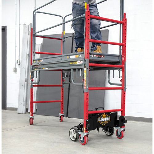 Complete Motorized Buildman 6' Baker Scaffold Kit, 31" D x 118-3/4" H The Estey Group