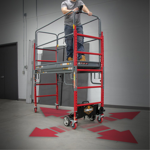 Complete Motorized Buildman 6' Baker Scaffold Kit, 31" D x 118-3/4" H The Estey Group