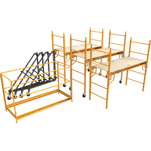 Complete 18' Drywall  Baker Scaffold Tower Set, 122" D x 236" H The Estey Group