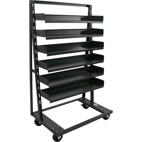 Chariot &agrave; cadre en A robuste &agrave; un c&ocirc;t&eacute; avec 6 plateaux, 38" x 25" x 63", Capacit&eacute; 2500 lb The Estey Group