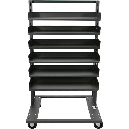 Chariot &agrave; cadre en A robuste &agrave; un c&ocirc;t&eacute; avec 6 plateaux, 38" x 25" x 63", Capacit&eacute; 2500 lb The Estey Group
