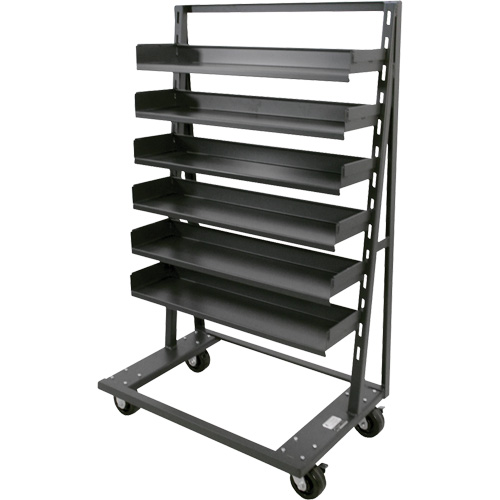 Chariot &agrave; cadre en A robuste &agrave; un c&ocirc;t&eacute; avec 6 plateaux, 38" x 25" x 63", Capacit&eacute; 2500 lb The Estey Group