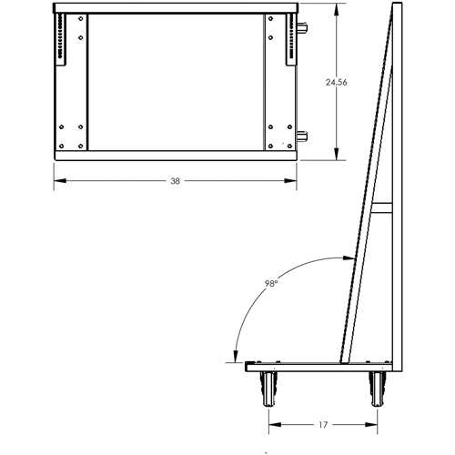 Chariot &agrave; cadre en A robuste &agrave; un c&ocirc;t&eacute; avec 6 plateaux, 38" x 25" x 63", Capacit&eacute; 2500 lb The Estey Group