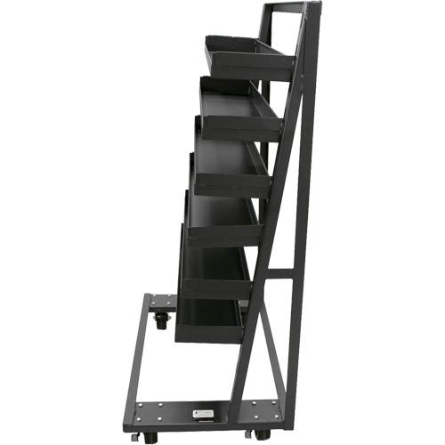 Single-Sided Heavy Duty A-Frame Cart with 6 Lipped Trays, 38" x 25" x 63", 2500 lbs. Capacity The Estey Group