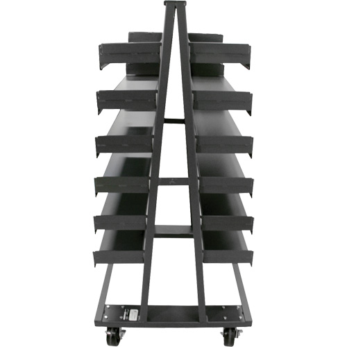 Double-Sided Heavy Duty A-Frame Cart with 12 Trays, 38" x 30" x 63", 2500 lbs. Capacity The Estey Group