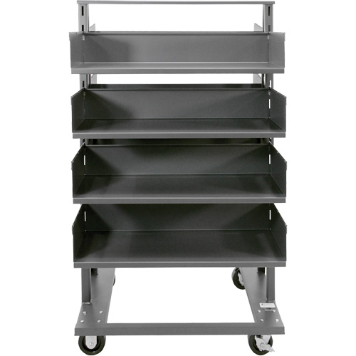 Double-Sided Heavy Duty A-Frame Cart with 8 Large Trays, 38" x 30" x 63", 2500 lbs. Capacity The Estey Group
