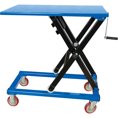 Table &eacute;l&eacute;vatrice manuelle &agrave; ciseaux, 37-3/8" lo x 23-5/8" la, Acier, Capacit&eacute; 660 lb The Estey Group