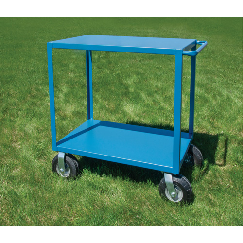 Outdoor Shelf Cart, 2 Tiers, 18" W x 39" H x 33" D, 1200 lbs. Capacity The Estey Group