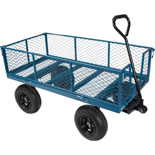 Wagon avec c&ocirc;t&eacute;s rabattables, 24" la x 48" la x Capacit&eacute; 800 lb The Estey Group