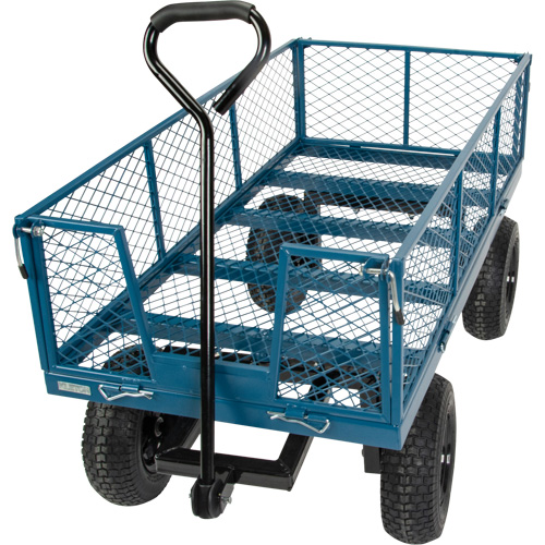 Wagon avec c&ocirc;t&eacute;s rabattables, 24" la x 48" la x Capacit&eacute; 800 lb The Estey Group
