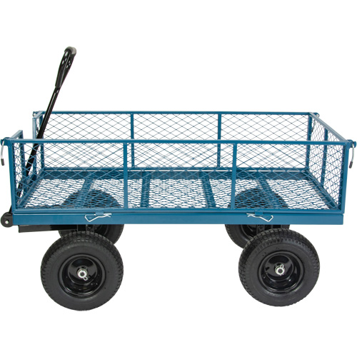 Wagon avec c&ocirc;t&eacute;s rabattables, 24" la x 48" la x Capacit&eacute; 800 lb The Estey Group