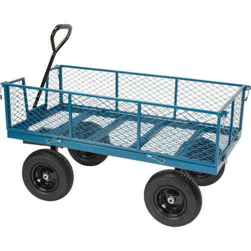 Wagon avec c&ocirc;t&eacute;s rabattables, 24" la x 48" la x Capacit&eacute; 800 lb The Estey Group