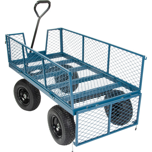 Wagon avec c&ocirc;t&eacute;s rabattables, 24" la x 48" la x Capacit&eacute; 800 lb The Estey Group