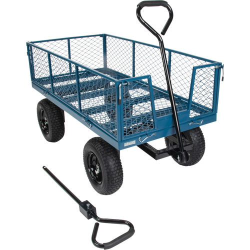 Wagon avec c&ocirc;t&eacute;s rabattables, 24" la x 48" la x Capacit&eacute; 800 lb The Estey Group