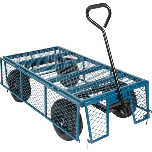 Wagon avec c&ocirc;t&eacute;s rabattables, 24" la x 48" la x Capacit&eacute; 800 lb The Estey Group