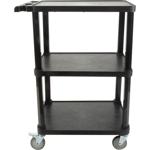 Utility Cart with Flat Shelf, 3 Tiers, 18-1/8" x 37-3/8" x 27-3/4", 330 lbs. Capacity The Estey Group