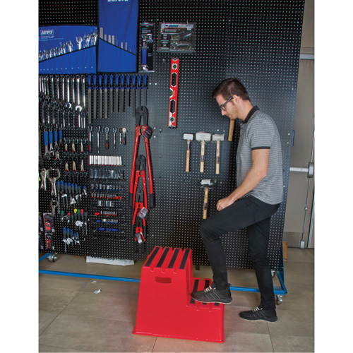 Industrial Step Stool, 2 Steps, 26" x 22-7/16" x 19-11/16" High The Estey Group