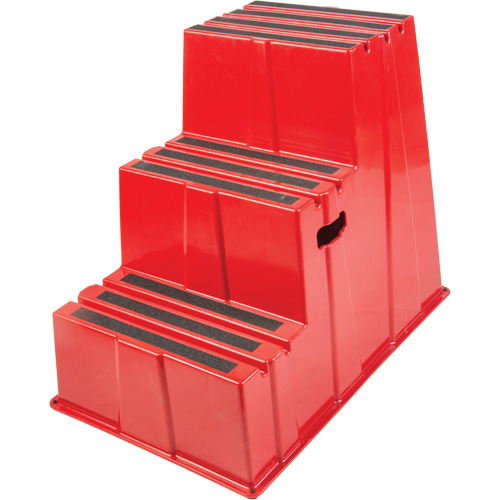 Industrial Step Stool, 3 Steps, 34-13/16" x 22-7/16" x 28-1/2" High The Estey Group