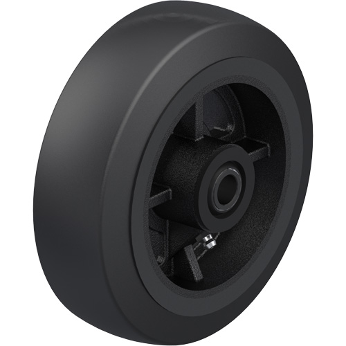 Roue en caoutchouc noir sur noyau en fonte The Estey Group