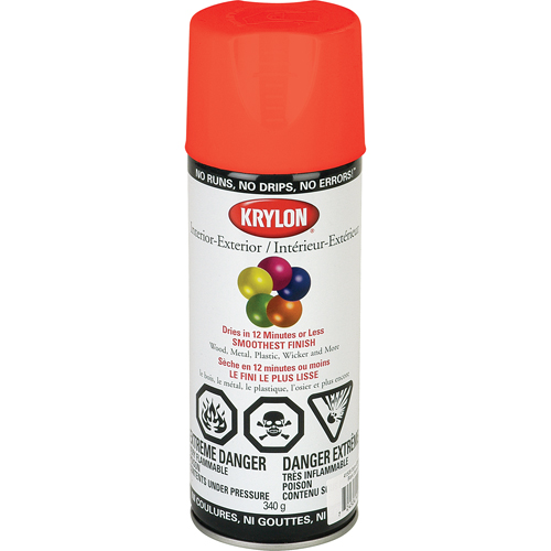 Fluorescent Spray Paint, Fluorescent Yellow/Orange, 11 oz., Aerosol Can The Estey Group