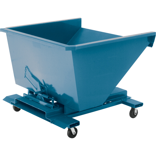 Conteneur autobasculeur, Acier, 3/4 vg³, Bleu The Estey Group